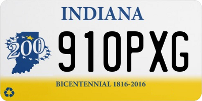 IN license plate 910PXG