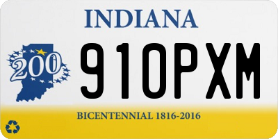 IN license plate 910PXM
