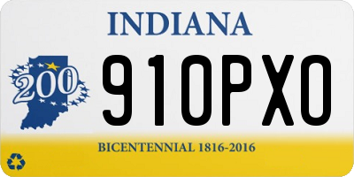 IN license plate 910PXO