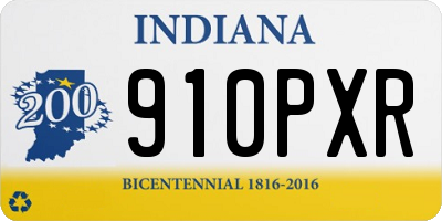 IN license plate 910PXR