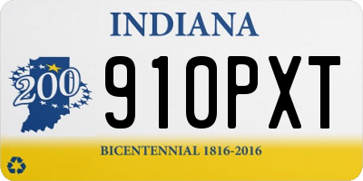IN license plate 910PXT