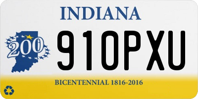 IN license plate 910PXU