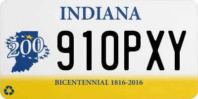 IN license plate 910PXY