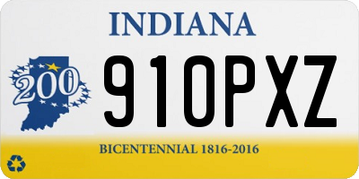 IN license plate 910PXZ