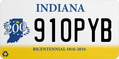 IN license plate 910PYB