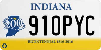 IN license plate 910PYC