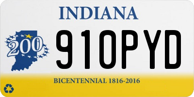 IN license plate 910PYD
