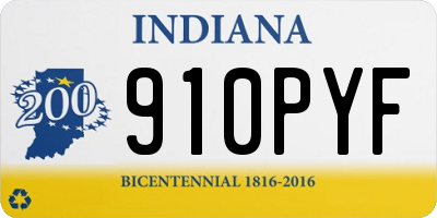 IN license plate 910PYF