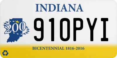 IN license plate 910PYI