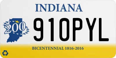 IN license plate 910PYL