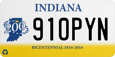 IN license plate 910PYN
