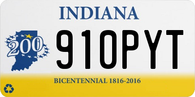 IN license plate 910PYT