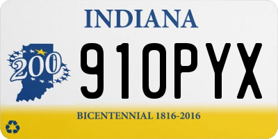 IN license plate 910PYX