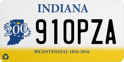 IN license plate 910PZA