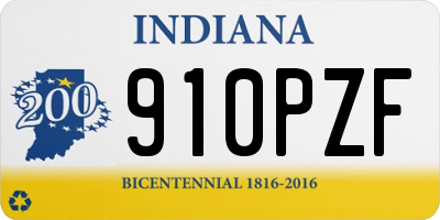 IN license plate 910PZF
