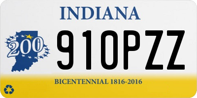 IN license plate 910PZZ