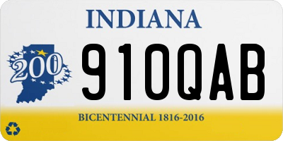 IN license plate 910QAB
