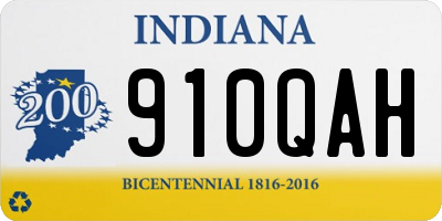 IN license plate 910QAH