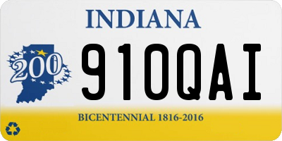 IN license plate 910QAI
