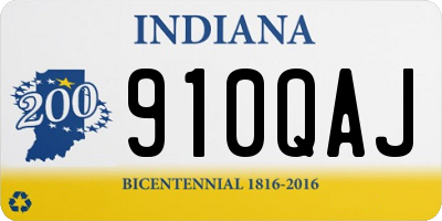 IN license plate 910QAJ
