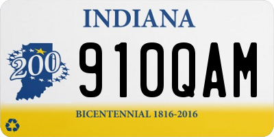 IN license plate 910QAM