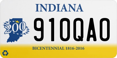 IN license plate 910QAO
