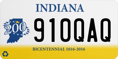 IN license plate 910QAQ