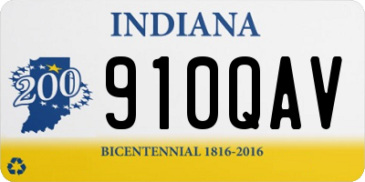 IN license plate 910QAV