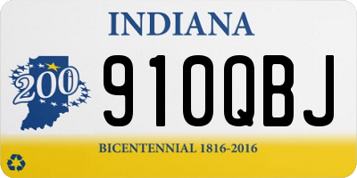 IN license plate 910QBJ