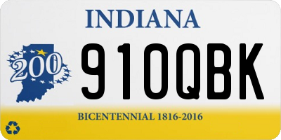 IN license plate 910QBK