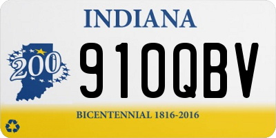 IN license plate 910QBV
