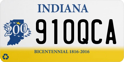 IN license plate 910QCA