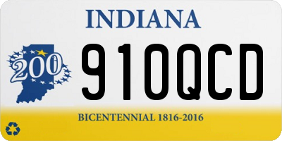 IN license plate 910QCD