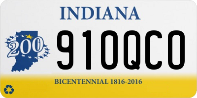 IN license plate 910QCO