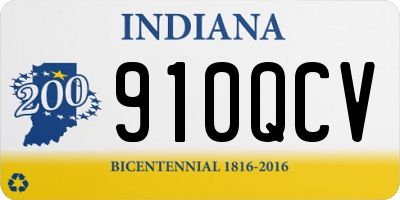 IN license plate 910QCV