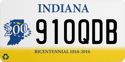 IN license plate 910QDB