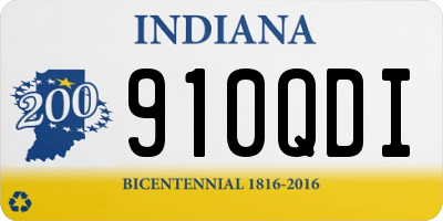 IN license plate 910QDI