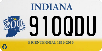 IN license plate 910QDU