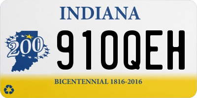 IN license plate 910QEH