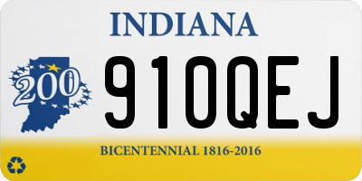 IN license plate 910QEJ