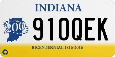 IN license plate 910QEK