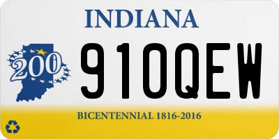 IN license plate 910QEW