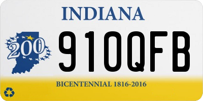 IN license plate 910QFB