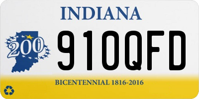 IN license plate 910QFD