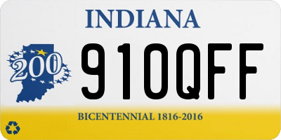 IN license plate 910QFF