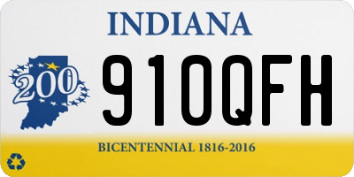 IN license plate 910QFH