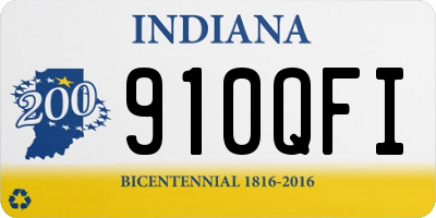 IN license plate 910QFI