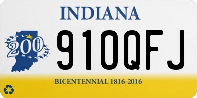 IN license plate 910QFJ