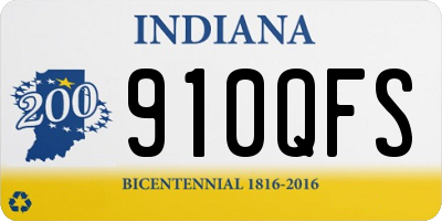 IN license plate 910QFS