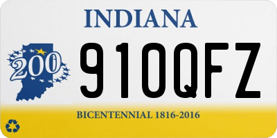 IN license plate 910QFZ